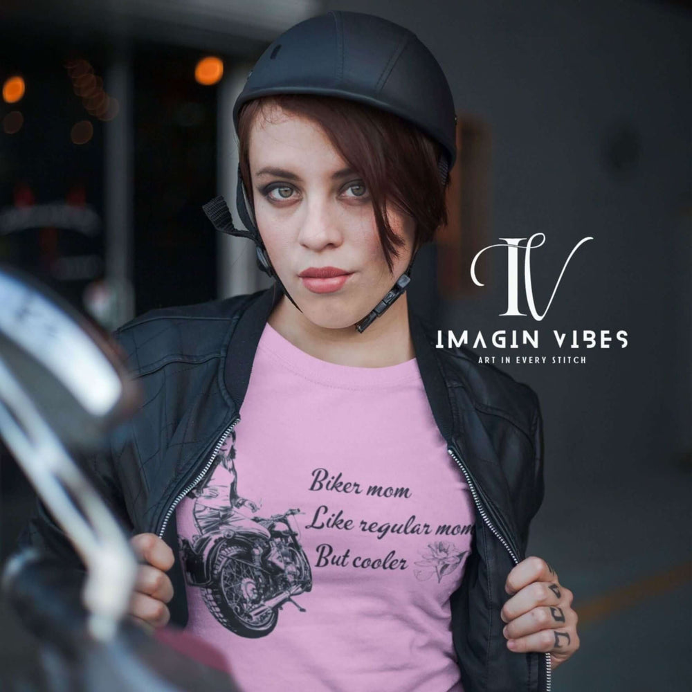 Biker Mom Tee T-Shirt Printify