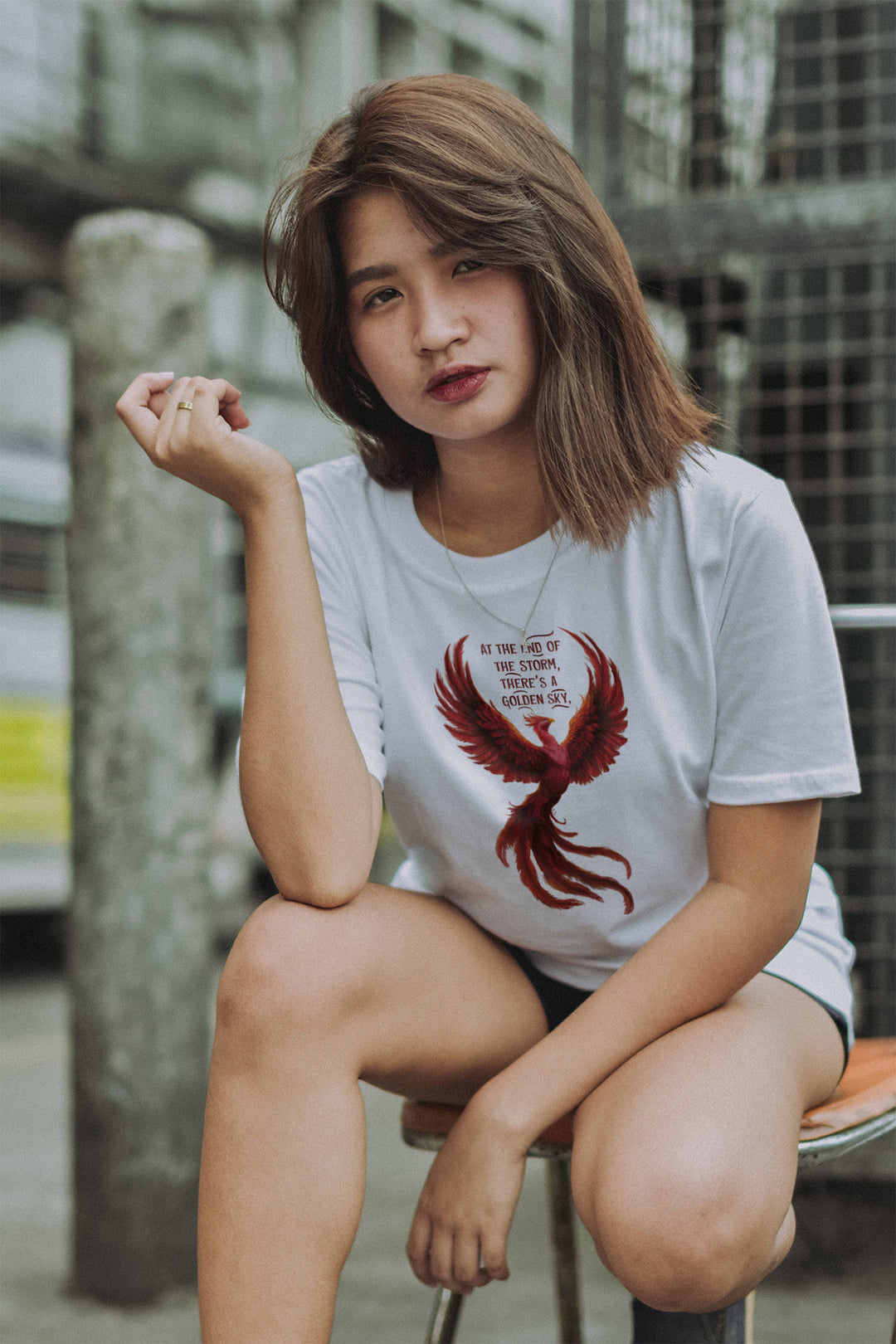 Phoenix Tee - Inspirational Hope and Resilience T-shirt T-Shirt Printify White S