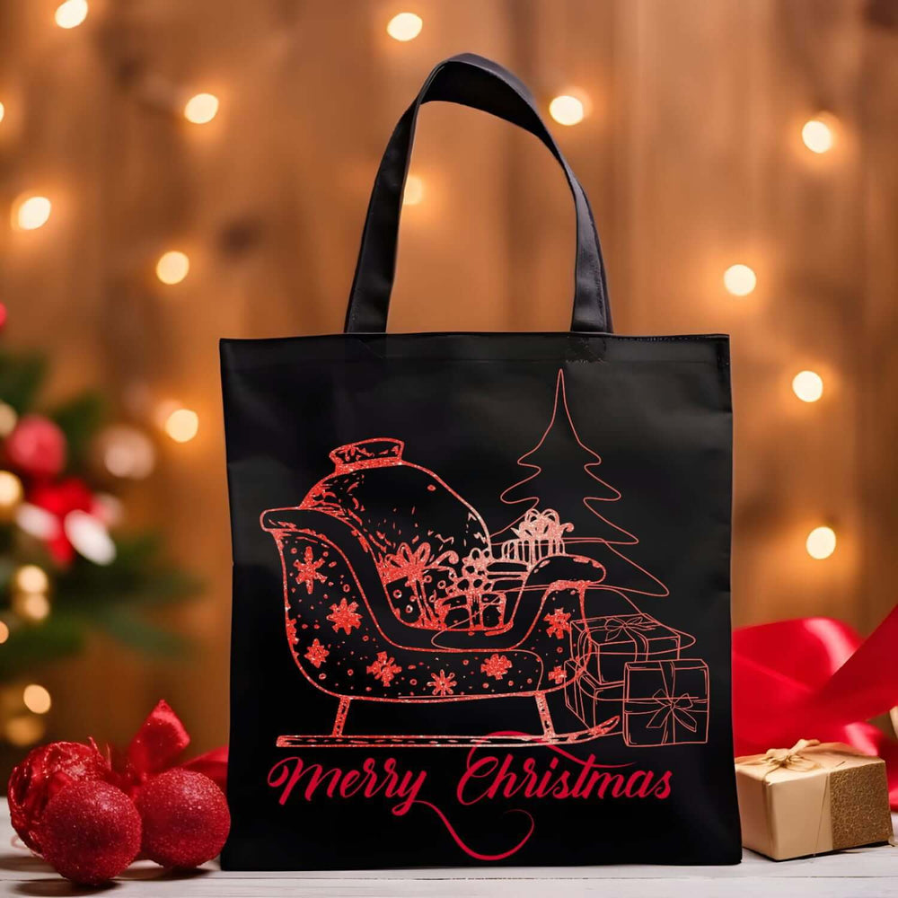 Unique Merry Christmas Tote Bag Accessories Printify