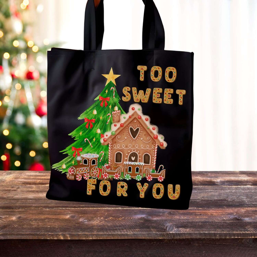 Christmas Gingerbread Canvas Tote Bag Accessories Printify