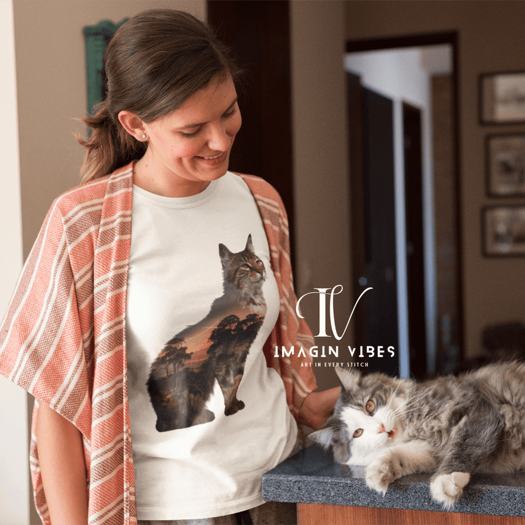 Bobcat Silhouette T-Shirt T-Shirt Printify White M