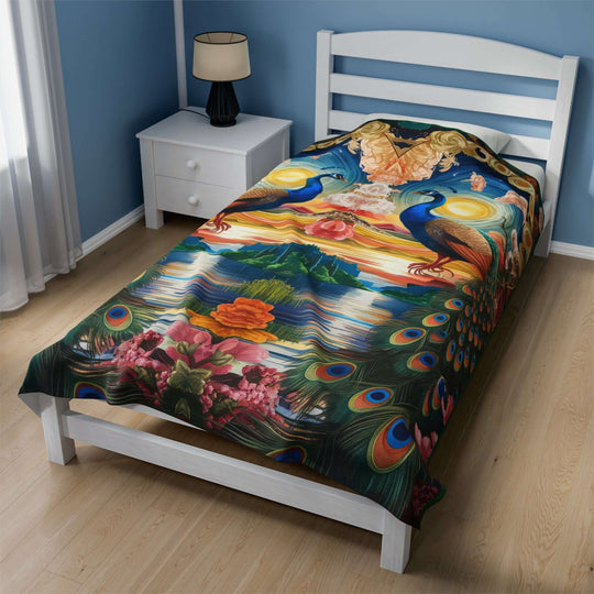 Plush Blanket - Surreal Peacock Tapestry All Over Prints Printify 60" × 80"