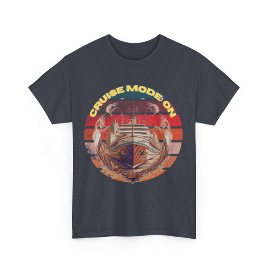 Cruise Ship Tee T-Shirt Printify Heather Navy S