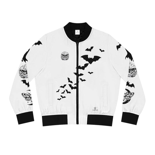 Gothic Moth Bomber Jacket All Over Prints Printify Seam thread color automatically matched to design S
