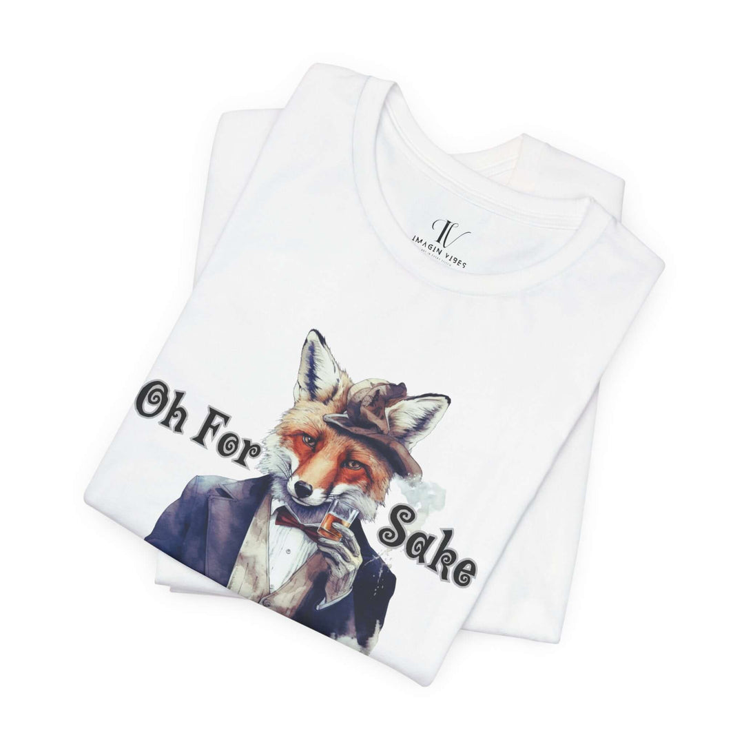 Fox Graphic Tee with 'Oh For Sake' Quote T-Shirt Printify