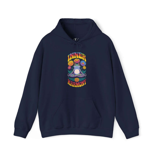 Hoodie Inner Harmony Frog Psychedelic Hoodie Printify Navy S