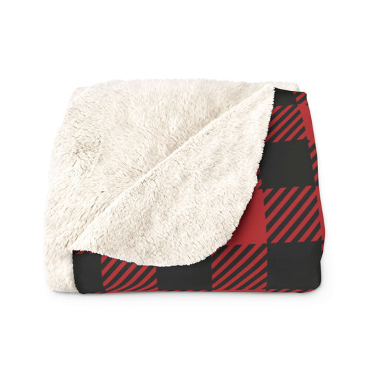 Sherpa Fleece Blanket - Buffalo Check Pattern Home Decor Printify