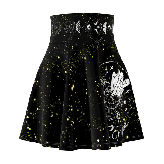 Moth Skater Skirt Gothic Occult Women's Fashion All Over Prints Printify XS 4 oz.