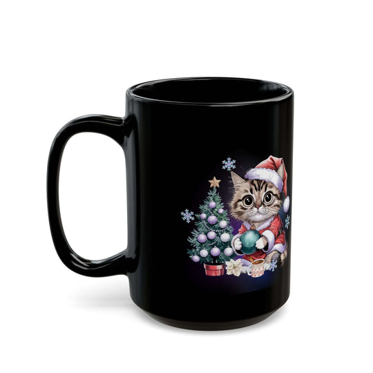 Ceramic Mug - Christmas Tabby Cat Mug Printify
