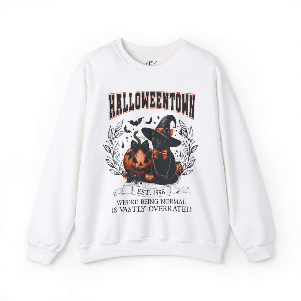 Halloweentown est. 1998: Normal is Overrated Sweatshirt Sweatshirt Printify L White