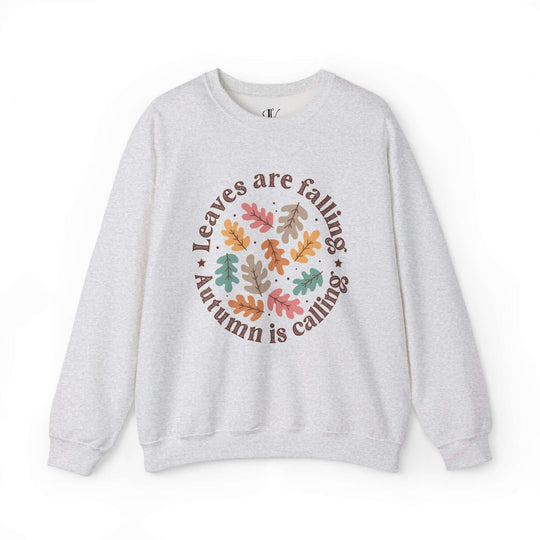 Leaves Are Falling: Autumn Boho Sweatshirt Sweatshirt Printify S Ash