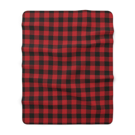 Sherpa Fleece Blanket - Buffalo Check Pattern Home Decor Printify 60" × 80"