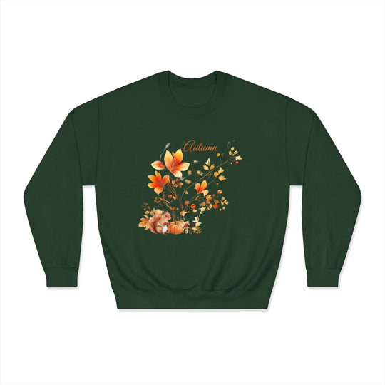 Autumn Theme Sweatshirt Sweatshirt Printify Forest Green S