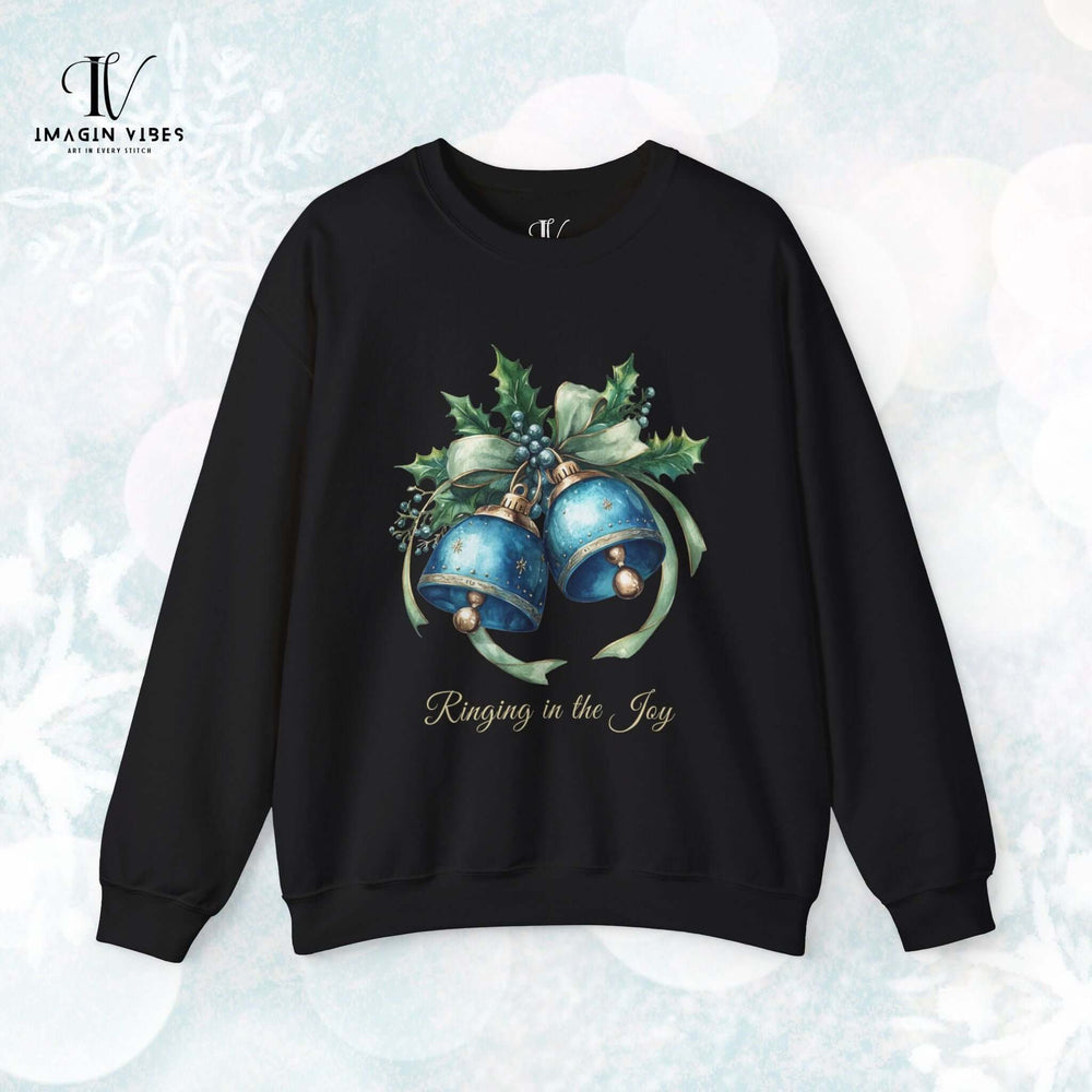Christmas Bell Sweatshirt Sweatshirt Printify L Black