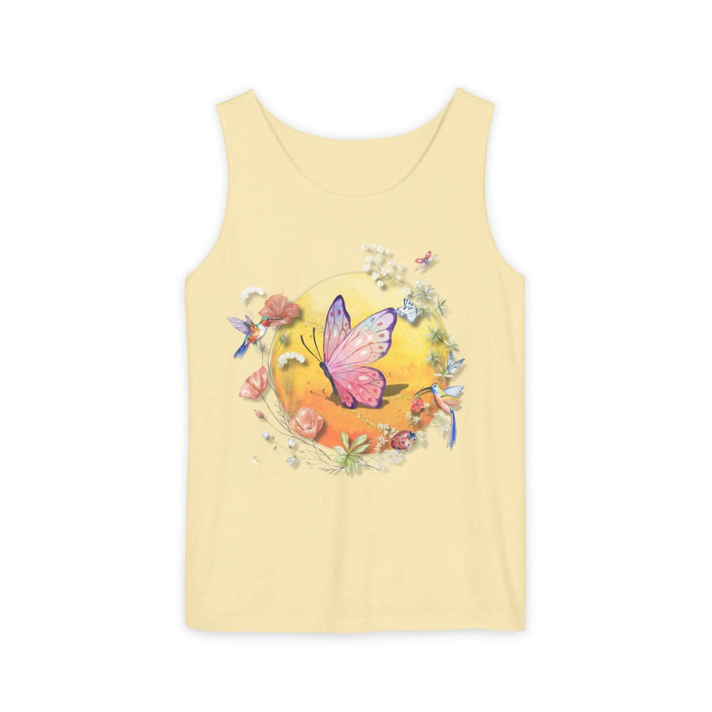 Butterfly Watercolor Tank Top Tank Top Printify Butter M