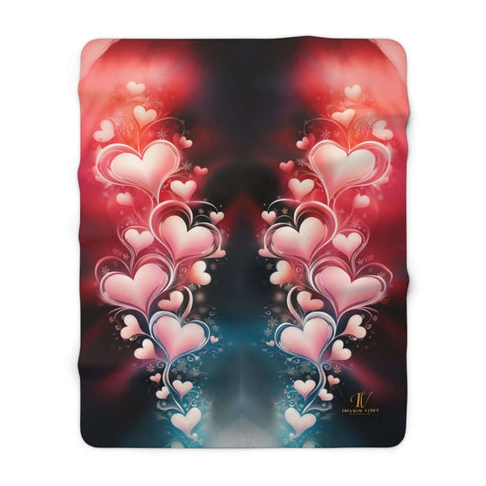 Sherpa Fleece Blanket - Heartscape Romantic and Psychedelic Home Decor Printify 60" × 80"