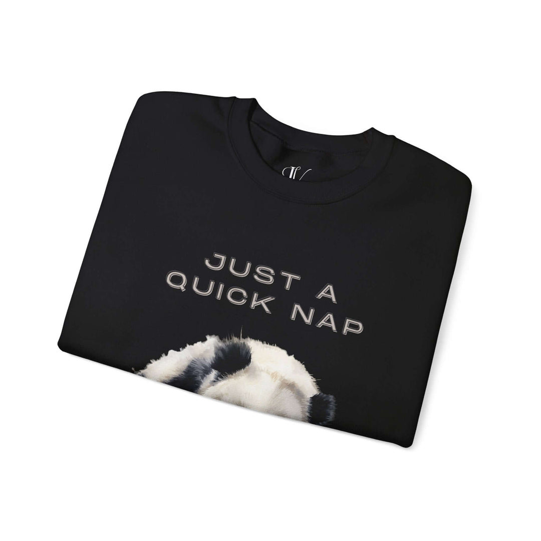Sleeping Panda Sweatshirt - Just a Quick Nap Before Eating Sweatshirt Printify