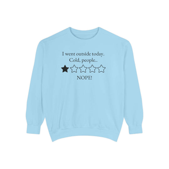 Cold People NOPE Unisex Sweatshirt Sweatshirt Printify Chambray S