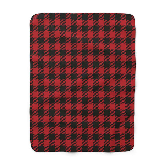 Sherpa Fleece Blanket - Buffalo Check Pattern Home Decor Printify 50" × 60"
