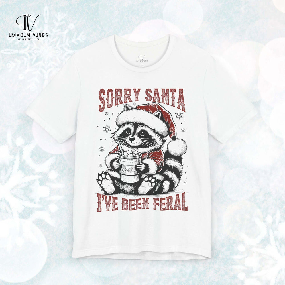 Christmas Coffe Trash Panda Tee T-Shirt Printify White XS