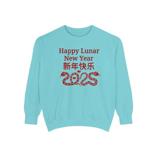 Lunar New Year Sweatshirt with Snake 2025 Sweatshirt Printify Chalky Mint S