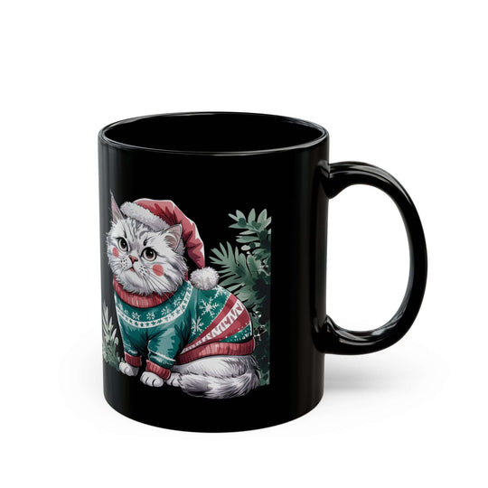 Cat Christmas Mug Mug Printify 11oz