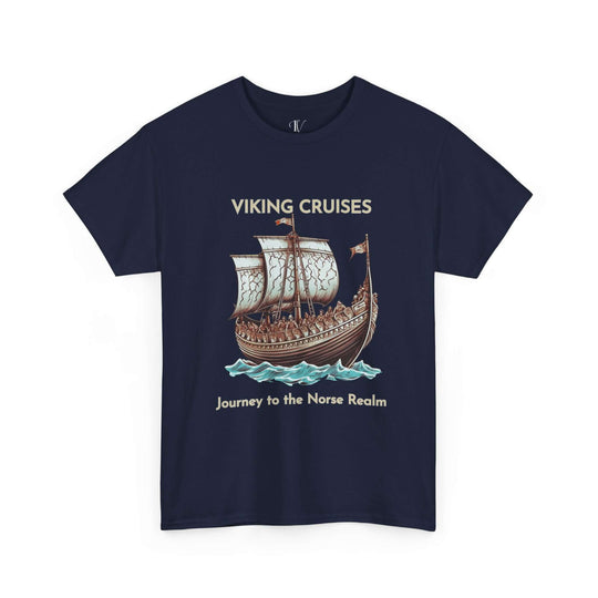 Viking Voyage Awaits: "Journey to the Norse Realm" T-Shirt T-Shirt Printify Navy S