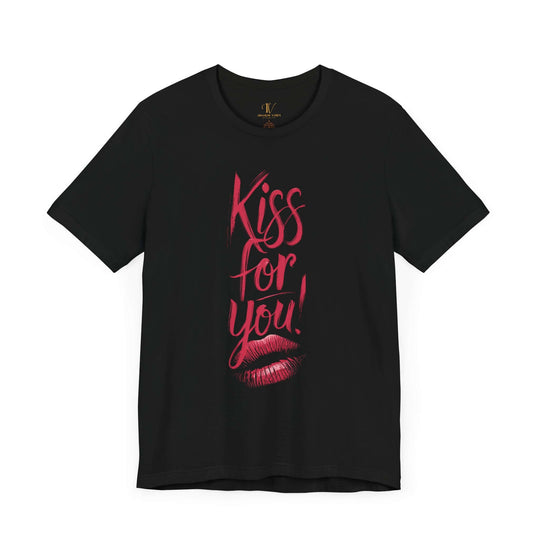 Romantic Kiss for You Tee T-Shirt Printify Black XS