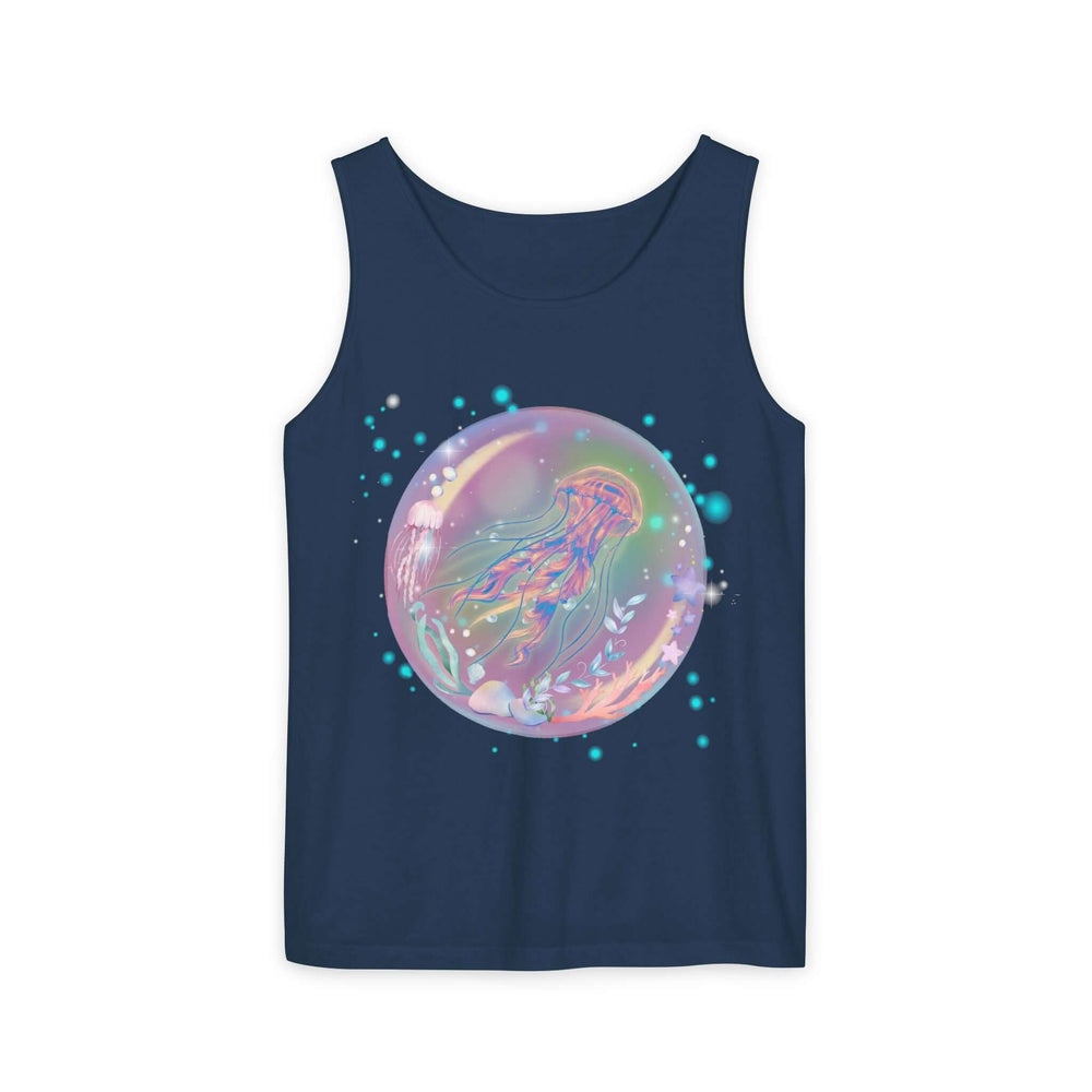 Ethereal Jellyfish Tank Top Tank Top Printify True Navy S