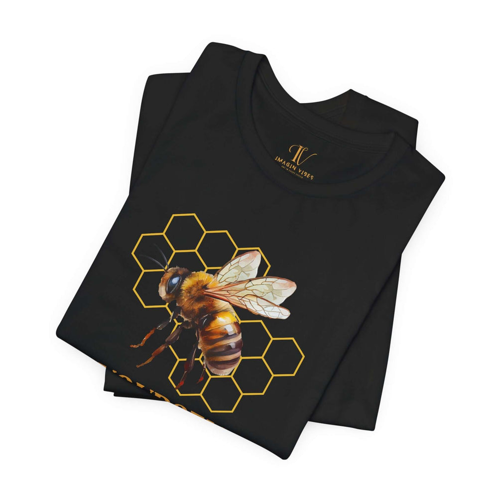 Bee Yourself Tee Short Sleeve Unisex Jersey Shirt T-Shirt Printify Black XS