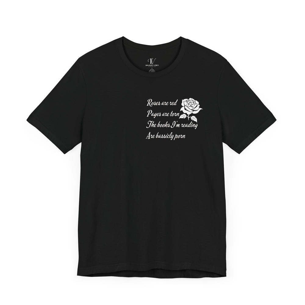 Humorous Roses Are Red Unisex Tee T-Shirt Printify Black XS