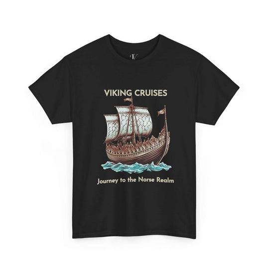 Viking Voyage Awaits: "Journey to the Norse Realm" T-Shirt T-Shirt Printify Black S