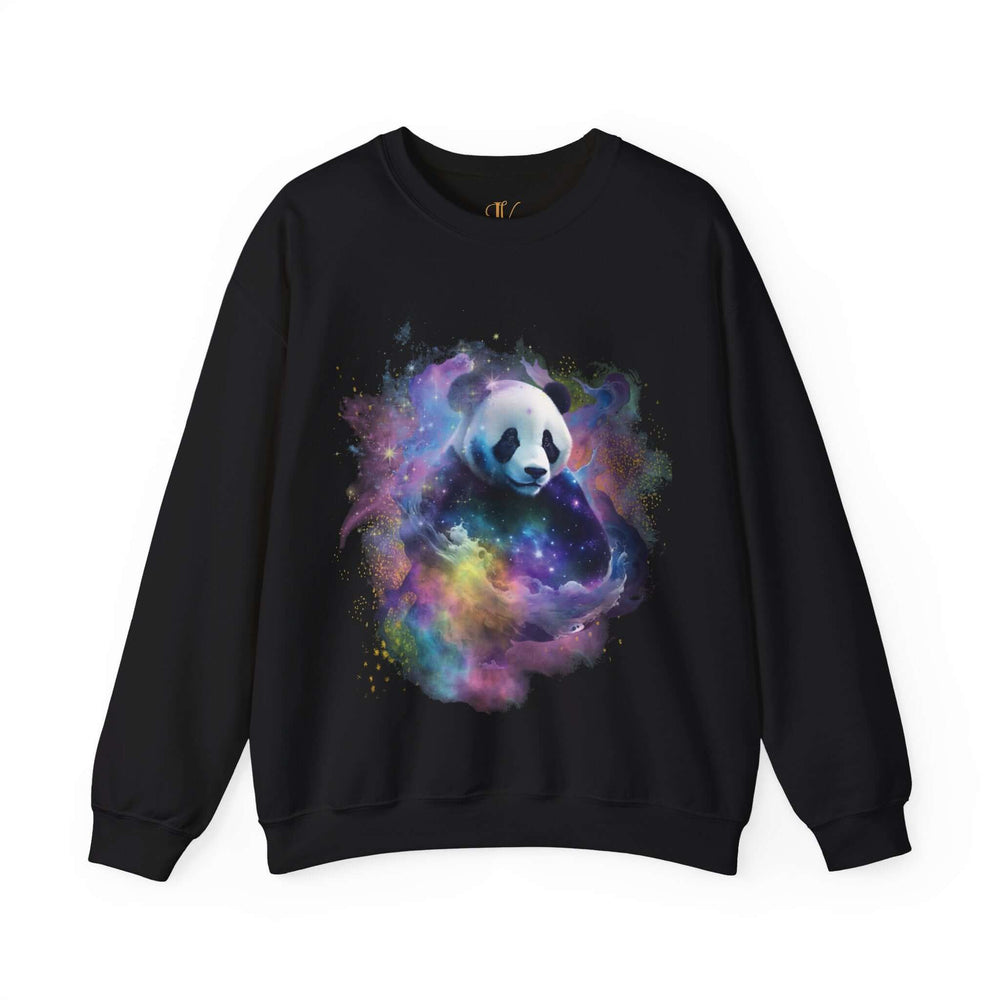 Space Panda Sweatshirt Sweatshirt Printify S Black