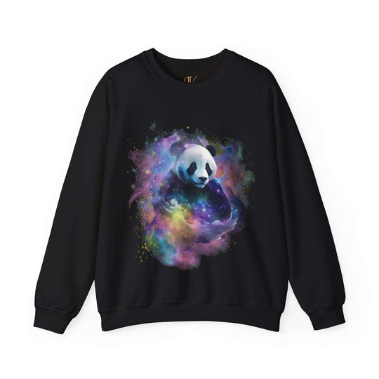 Space Panda Sweatshirt Sweatshirt Printify S Black