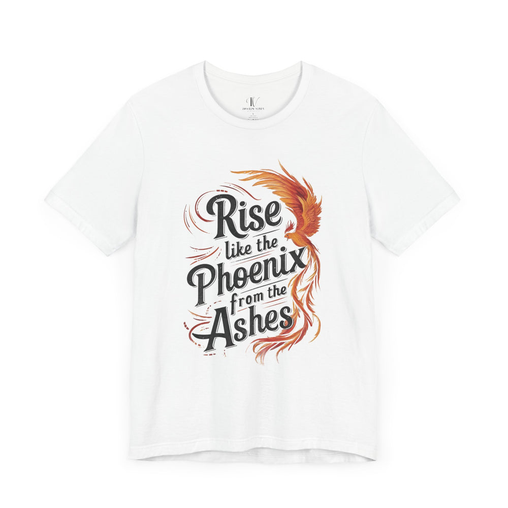 Rise with Resilience – Phoenix Graphic T-Shirt T-Shirt Printify White XS