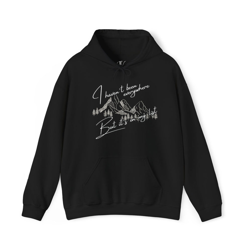 Travel Quote Adventure Hoodie - Wanderlust Theme Hoodie Printify Black S