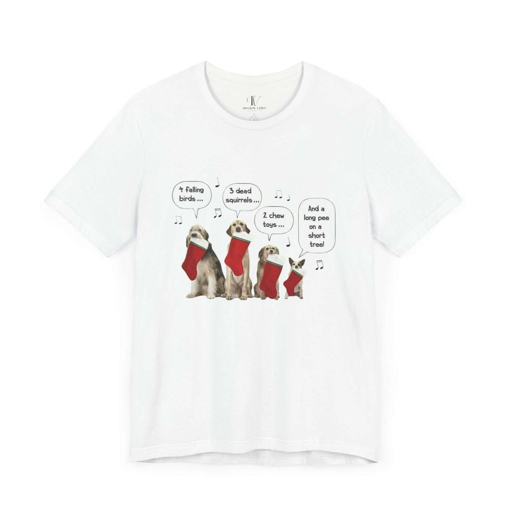 Christmas Dogs Tee T-Shirt Printify White XS
