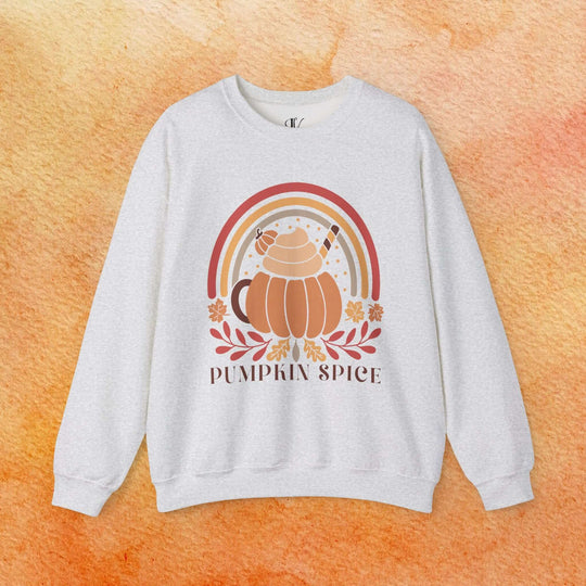 Pumpkin Spice Boho Fall Sweatshirt Sweatshirt Printify S Ash