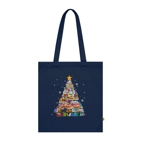 Christmas Tree Book Tote Bag Bags Printify