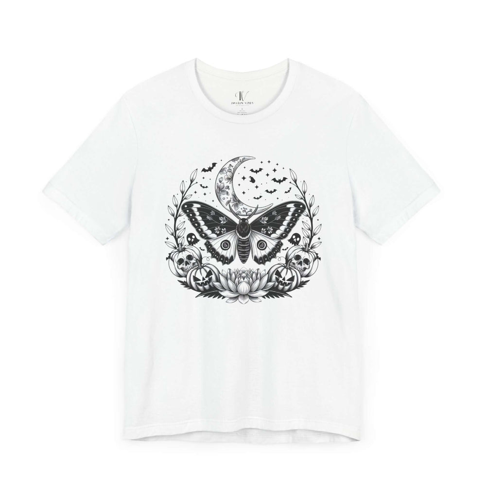 Gothic Moth Tee T-Shirt Printify White XS