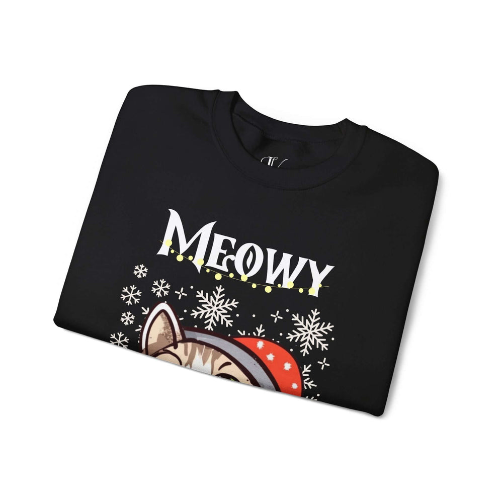 Christmas Cat Sweatshirt Sweatshirt Printify