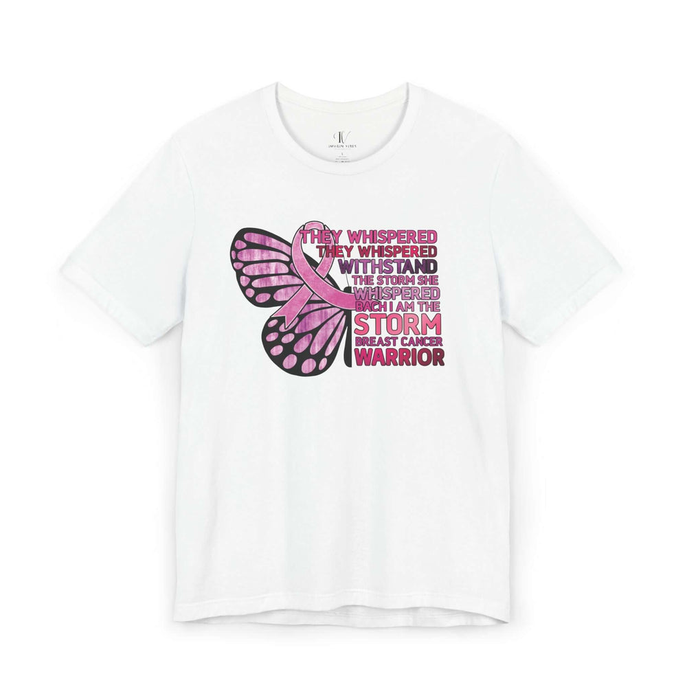 Breast Cancer Warrior T-Shirt - Empowering Message T-Shirt Printify White L