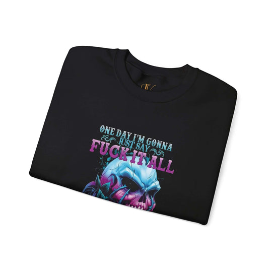 Gothic Skull Sweatshirt Sweatshirt Printify