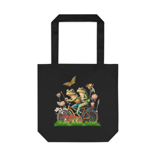 Frog Tote Bag Bags Printify One size Black