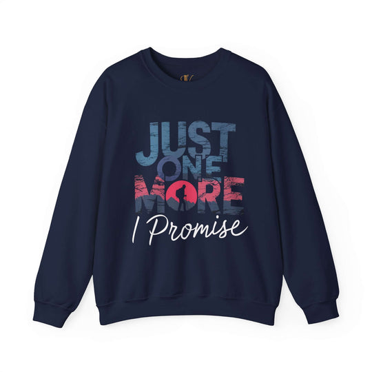 Hiker Sweatshirt - Just One More, I Promise Sweatshirt Printify S Navy