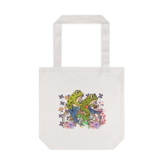 Aesthetic Frog Tote Bag Bags Printify One size Cream