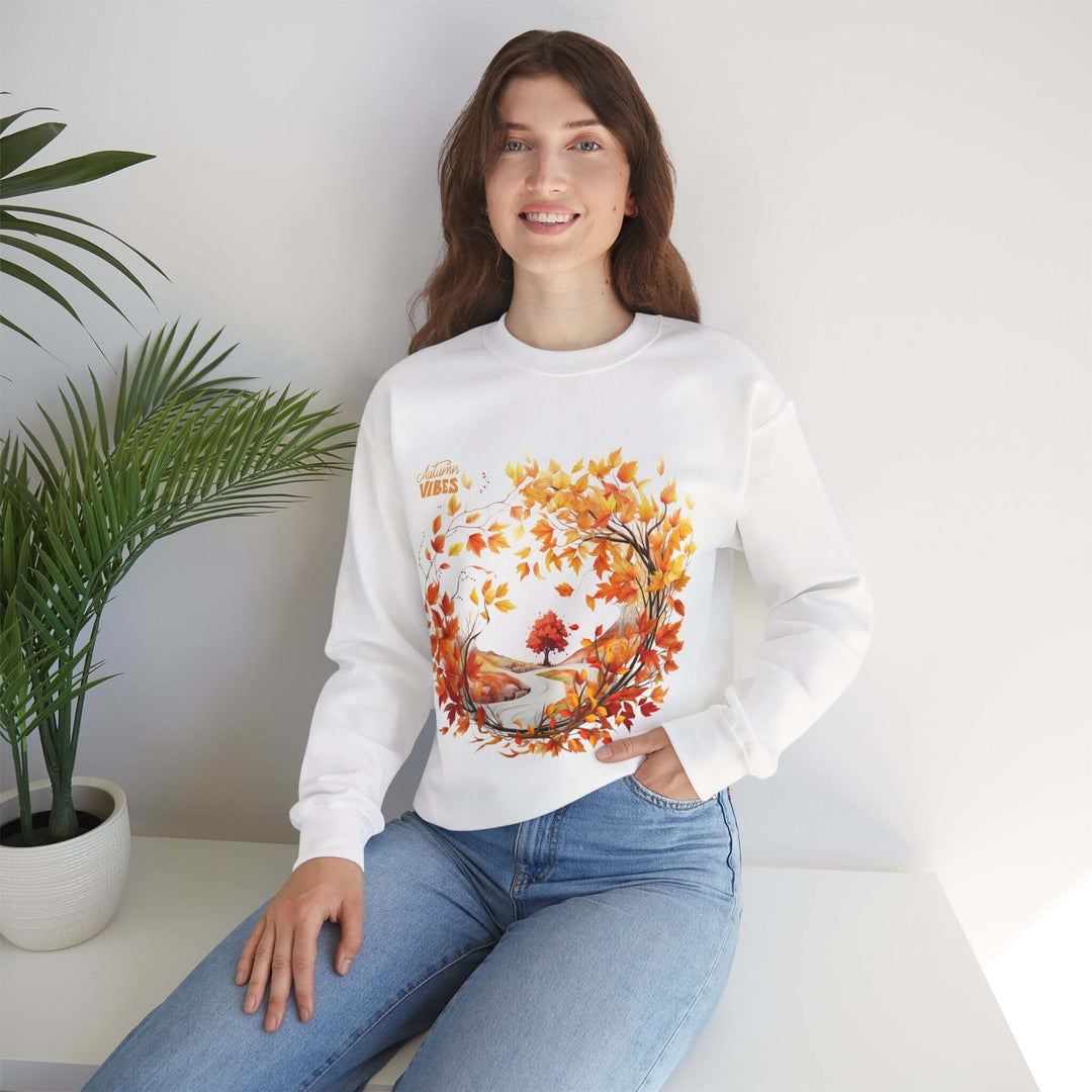 Autumn Vibes Crewneck Sweatshirt Sweatshirt Printify