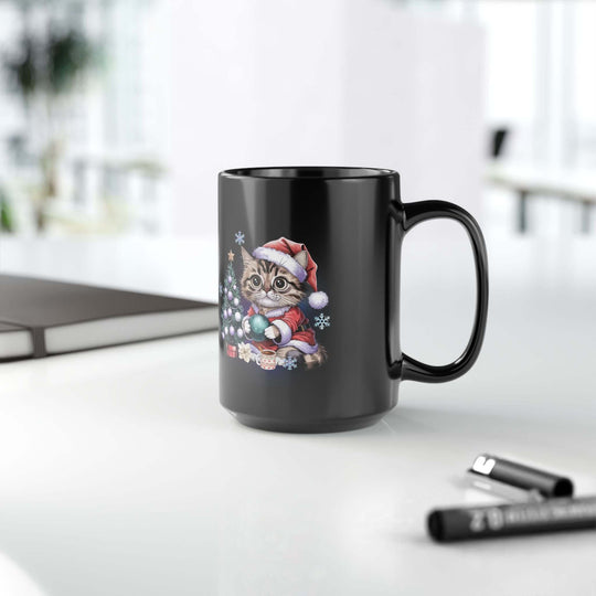 Ceramic Mug - Christmas Tabby Cat Mug Printify