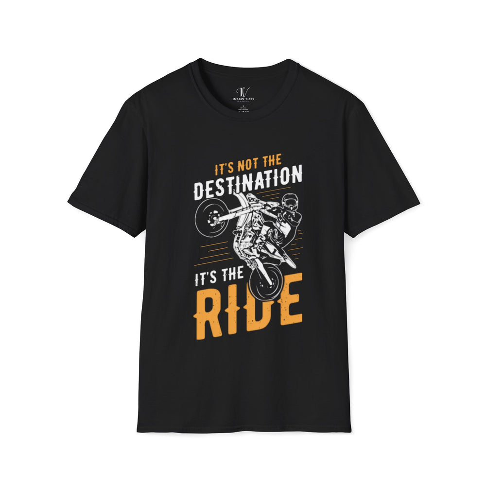 Motorcycle T-Shirt - It's Not the Destination, It's the Ride Graphic Tee T-Shirt Printify Black XS