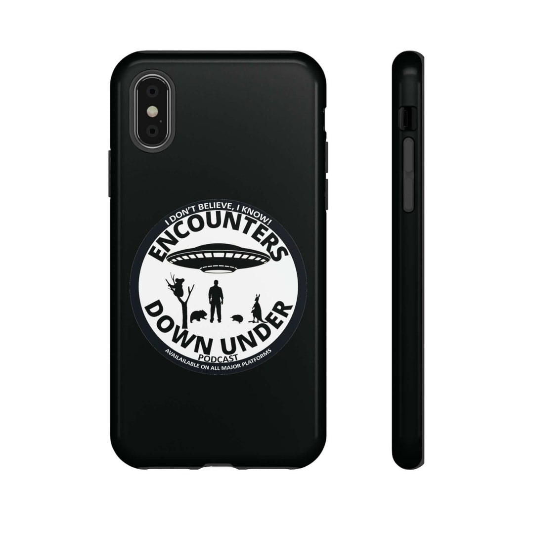 Encounters Down Under Podcast Tough Cases - Protect Your Tech with Podcast Swag Phone Case Printify iPhone X Glossy